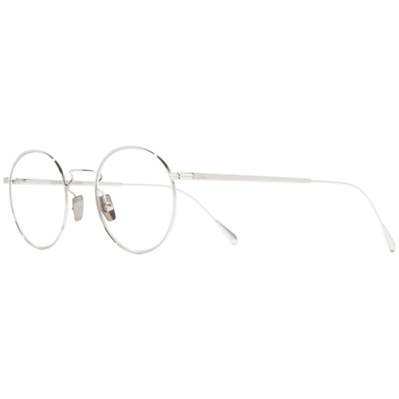 0001 Round Optical Glasses-18K White Gold Rhodium