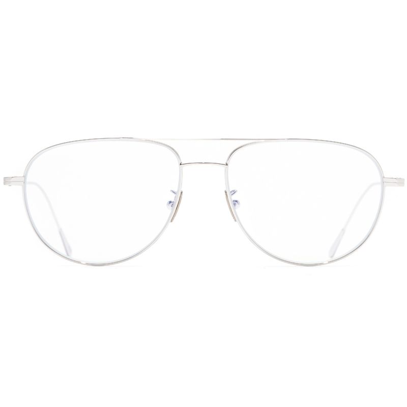 0002 Aviator Optical Glasses-18K White Gold Rhodium