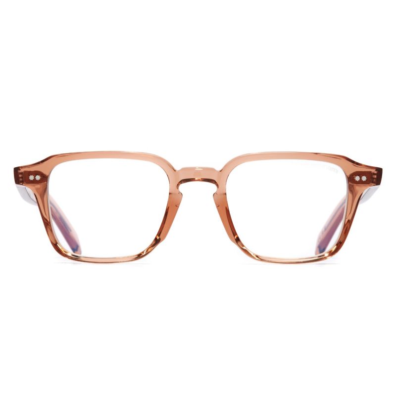 GR07 Square Glasses-Crystal Peach